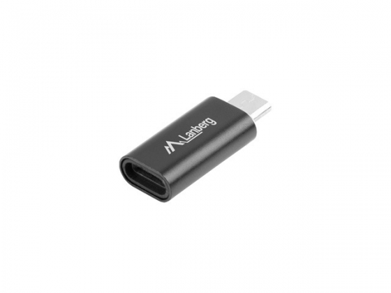 Adapter LANBERG AD-LM-UM-01 MICRO USB 2.0 TYPE-A(M)->TYPE-LIGHTNING(F) (Black)