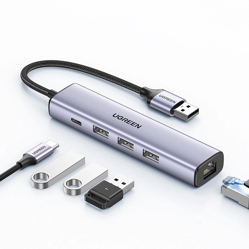 USB 3.0 to 1xGbLAN; 3-Port USB 3.0 HUB Ugreen 60554