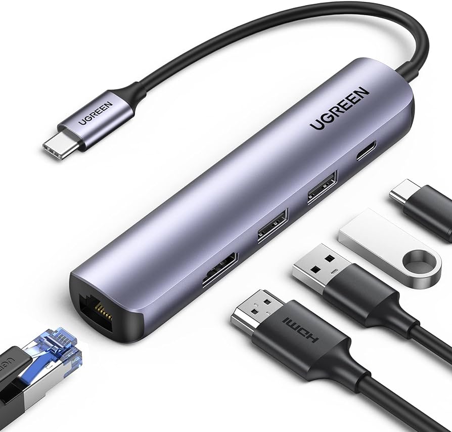 USB Type-C to 1xGbLAN; 1xHDMI; 2-Port USB 3.0 HUB Ugreen 10919