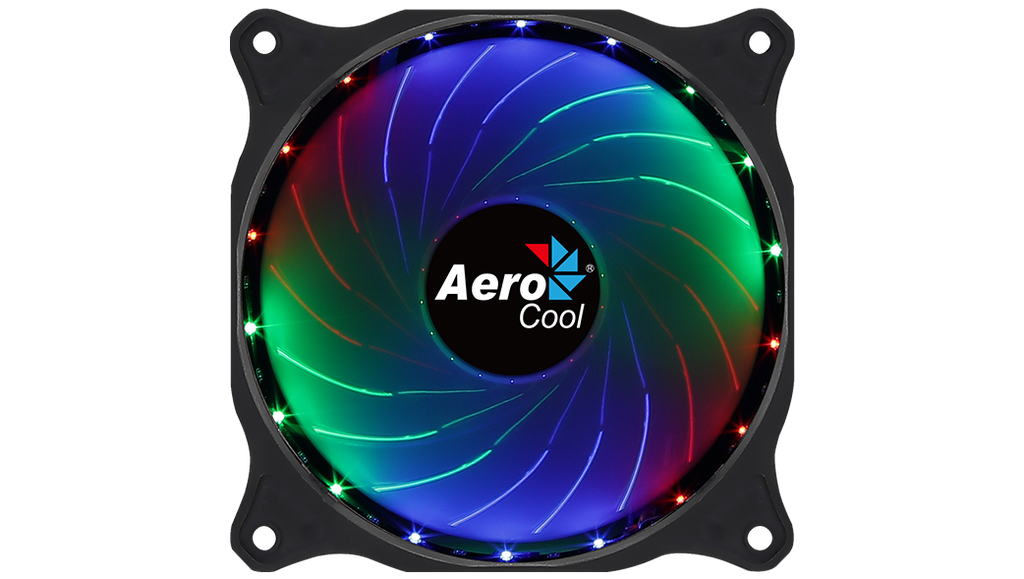 Aerocool Cosmo 12 PWM 4P (120x120x25, 4pin, 500-1500rpm, 24Db, RGB)