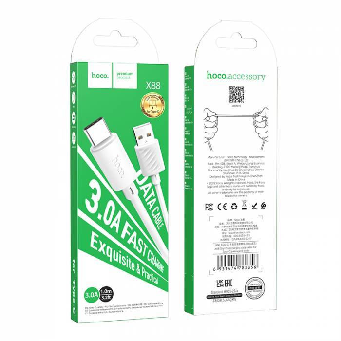 HOCO Լիցքավորման Լար Type-c x88 2M