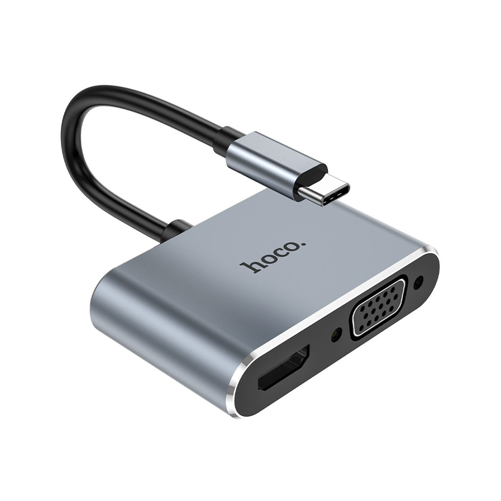 Ադապտեր Type-C- ից HDMI+ VGA HOCO HB29
