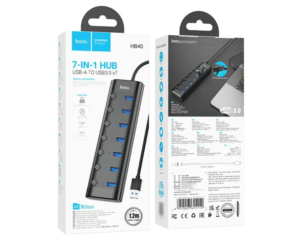 Hoco 7-in-1 HUB USB 3.0