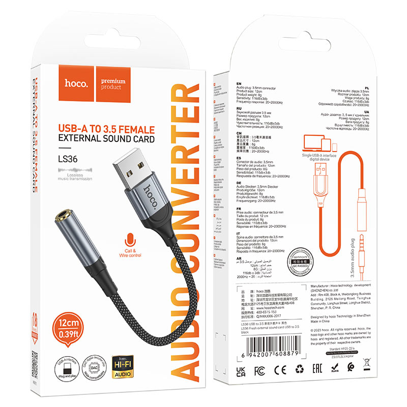 USb-A to 3.5 Female LS36