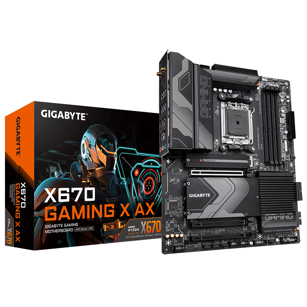 Gigabyte X670 Gaming X AX V2(S-AM5, X670, HDMI, 3xPCI-E, 4DDR5, 4xM.2, GbLAN)