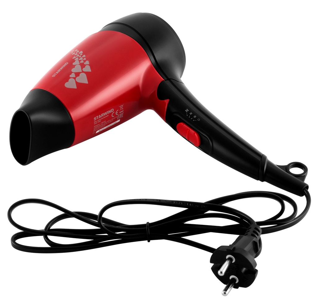 Վարսահարդարիչ Starwind SHD 7065 1400W Black red