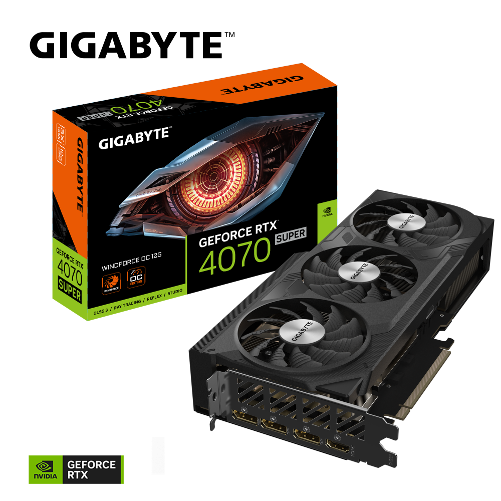 GIGABYTE GeForce RTX 4070 SUPER Windforce OC 12GB