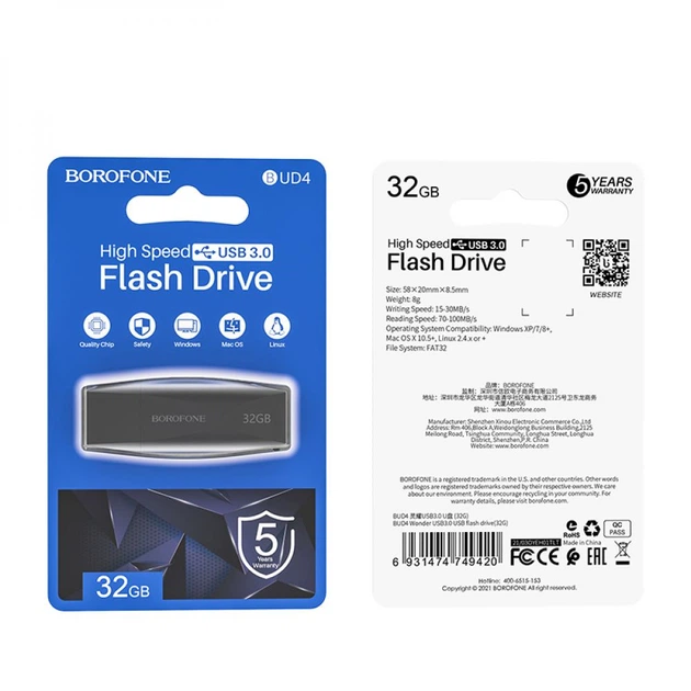 Flash Borofone BUD4 USB3 32GB