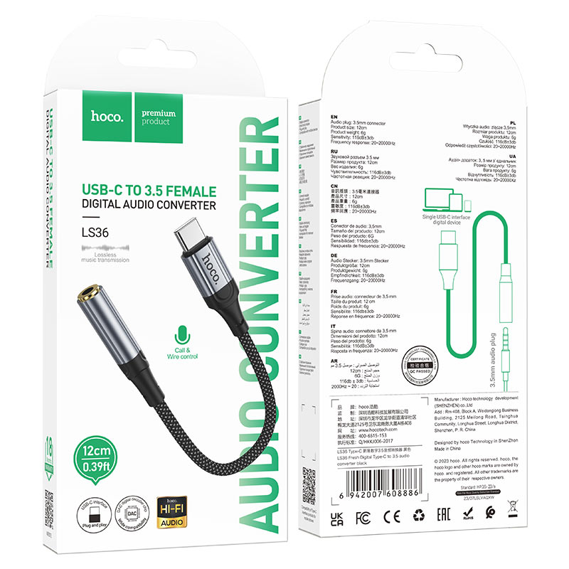 Type-C to 3.5 Female LS36