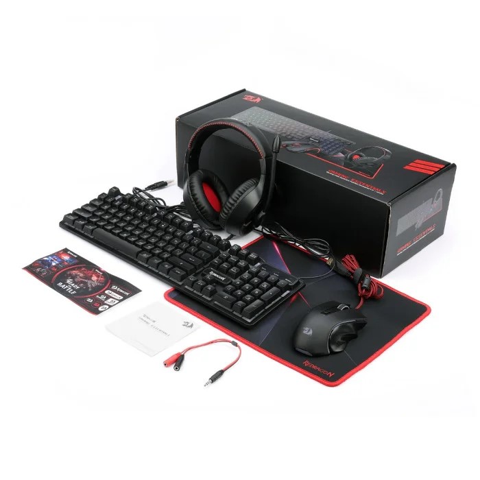 Redragon S137 mouse, headset, keyboard, mousepad