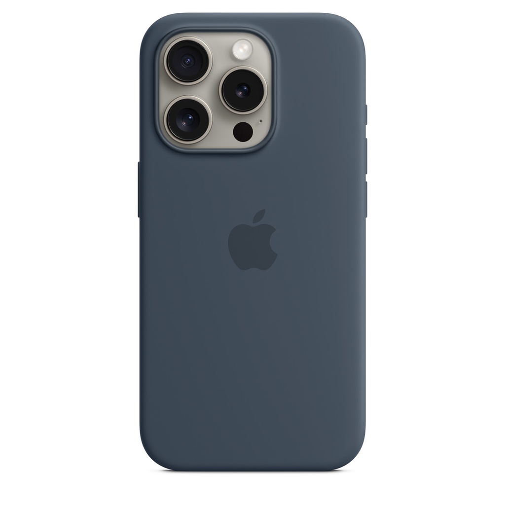 iPhone 15 Pro Silicone Case Storm Blue