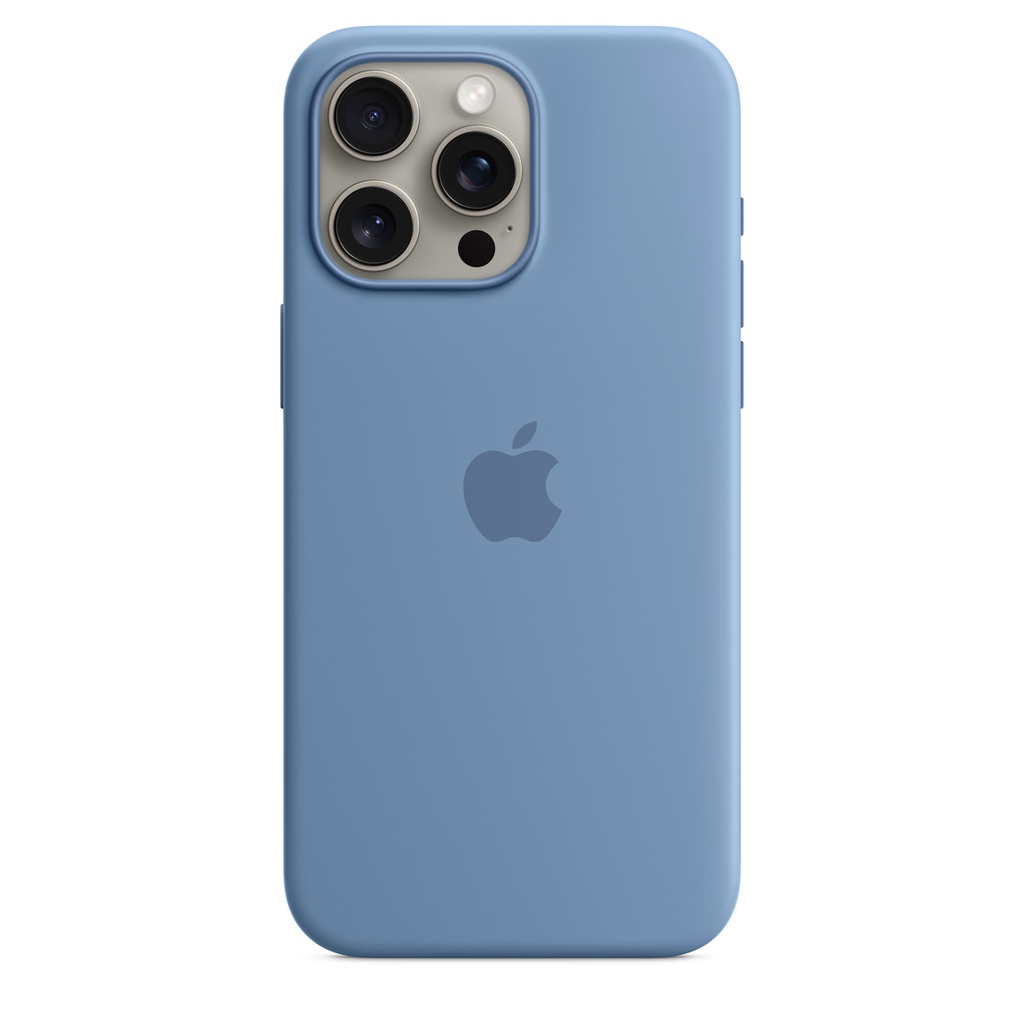 iPhone 15 Pro Max Silicone Case Winter Blue