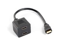 Adapter LANBERG AD-0019-BK HDMI-AM->HDMI-AF X2 SPLITTER 20CM