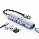USB 3.0 to 1xGbLAN; 3-Port USB 3.0 HUB Ugreen 60554